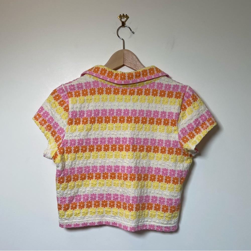 Free People Floral Crop Top Shirt - Picture 5 of 7